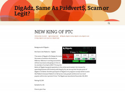 DigAdz, Same As Paidvert$, Scam or Legit? - WordPress.com DigAdz, Same As Paidvert$, Scam or Legit? - WordPress.com