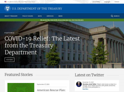 Front page | U.S. Department of the Treasury Front page | U.S. Department of the Treasury