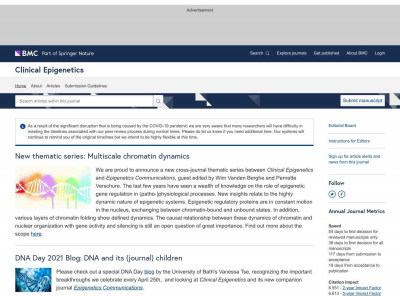 Clinical Epigenetics | Home page Clinical Epigenetics | Home page