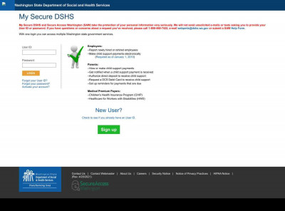 My Secure DSHS: Login or sign up My Secure DSHS: Login or sign up
