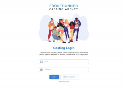 Login - FRONTRUNNER CASTING Login - FRONTRUNNER CASTING