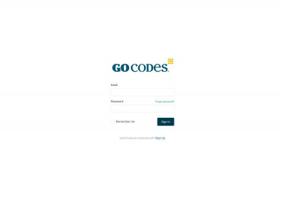 GoCodes: Login GoCodes: Login