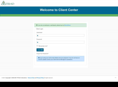Login - Client Center - TRI-AD Login - Client Center - TRI-AD