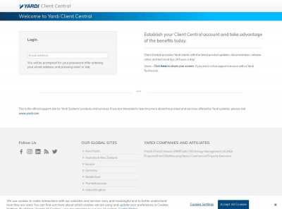 Welcome to Yardi Client Central Welcome to Yardi Client Central