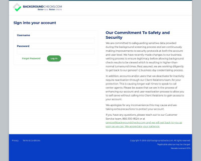 Background Checks: Sign into your account Background Checks: Sign into your account