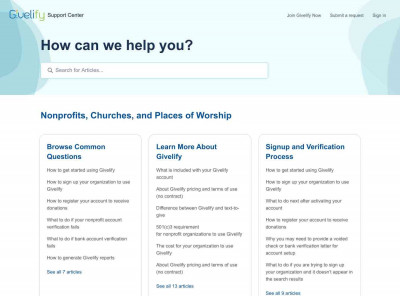 Givelify Support Center Givelify Support Center